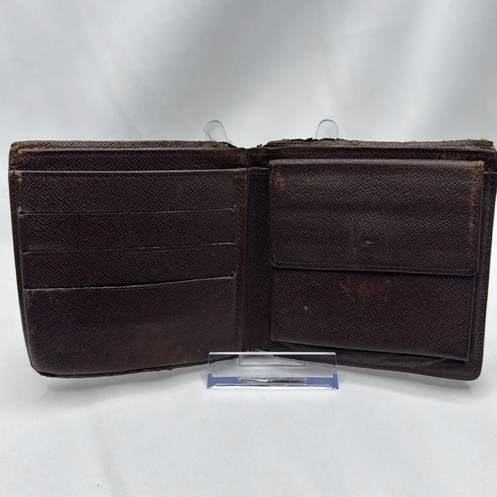 Louis Vuitton Ebene Damier Bi-Fold Marco Wallet Brown | Men’s | Pre-Owned |